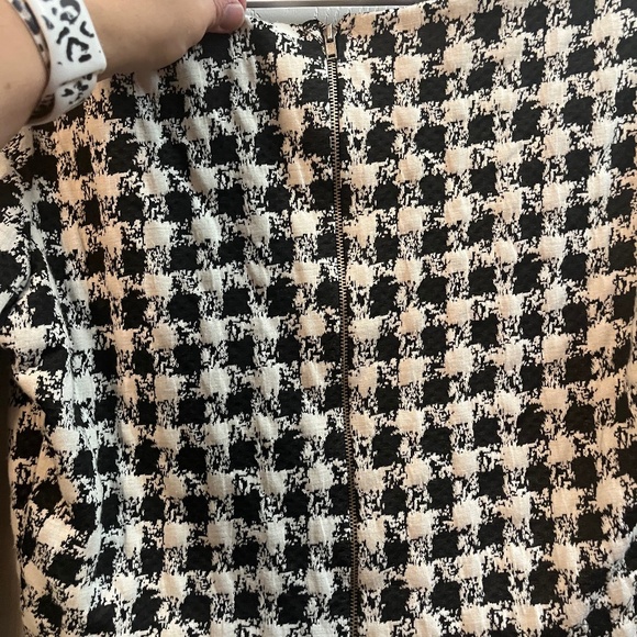 Arden B Textured Houndstooth Cropped Long-Sleeve Top Size Large - Picture 3 of 4